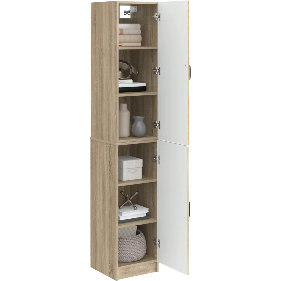vidaXL Kastenset 2 st Sonoma Eiken Bewerkt hout Bruin