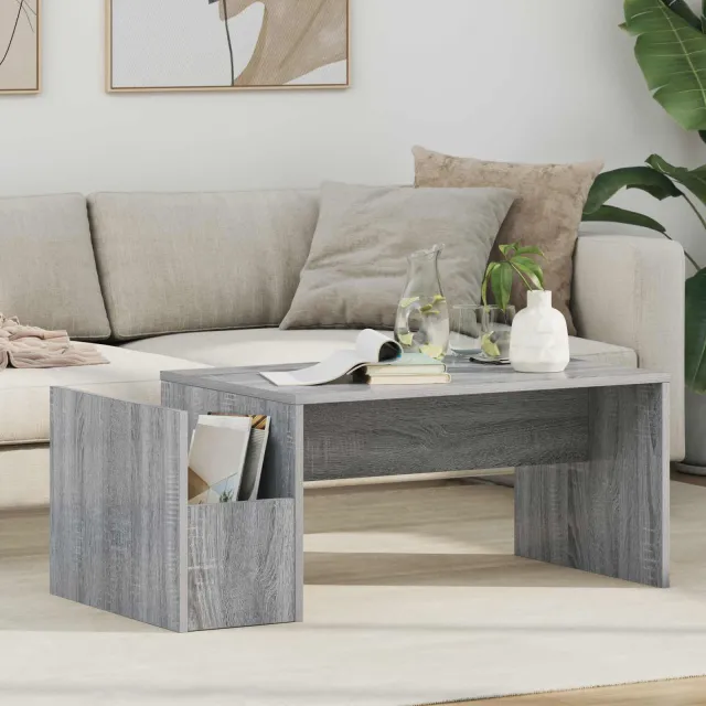 vidaXL Salontafel Grijs Sonoma 90 x 45 x 35 cm Bewerkt hout, foto 2