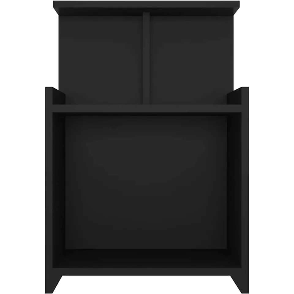 vidaXL Nachtkastje 40x35x60 cm bewerkt hout zwart