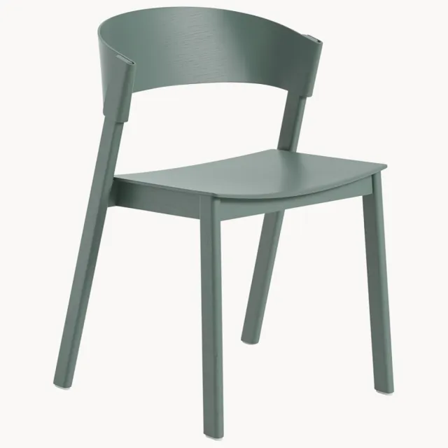 Muuto Houten eetkamerstoel Cover Lichtgroen