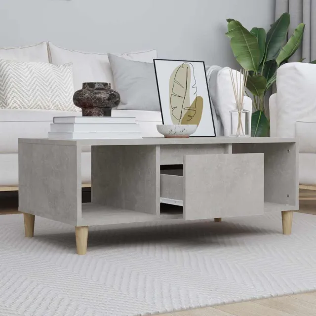 vidaXL Salontafel 90x50x36,5 cm bewerkt hout betongrijs grijs, foto 2