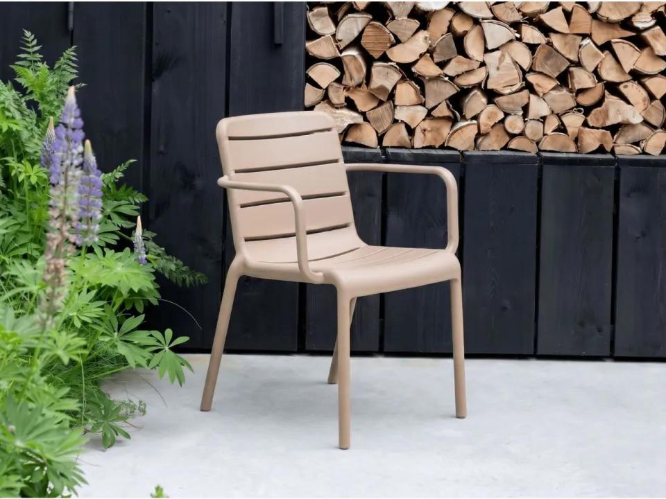 Forza Furniture Forza Narni dining tuinstoel stapelbaar taupe, foto 3