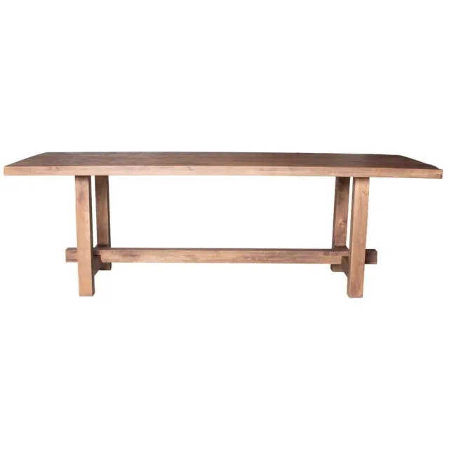 Giga Meubel Eettafel Frans - Rechthoek Donkerbruin Hout - 240x100x76cm