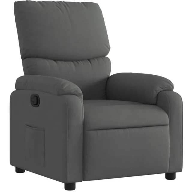 vidaXL Relaxfauteuil - Donkergrijze - Stof Donkergrijs