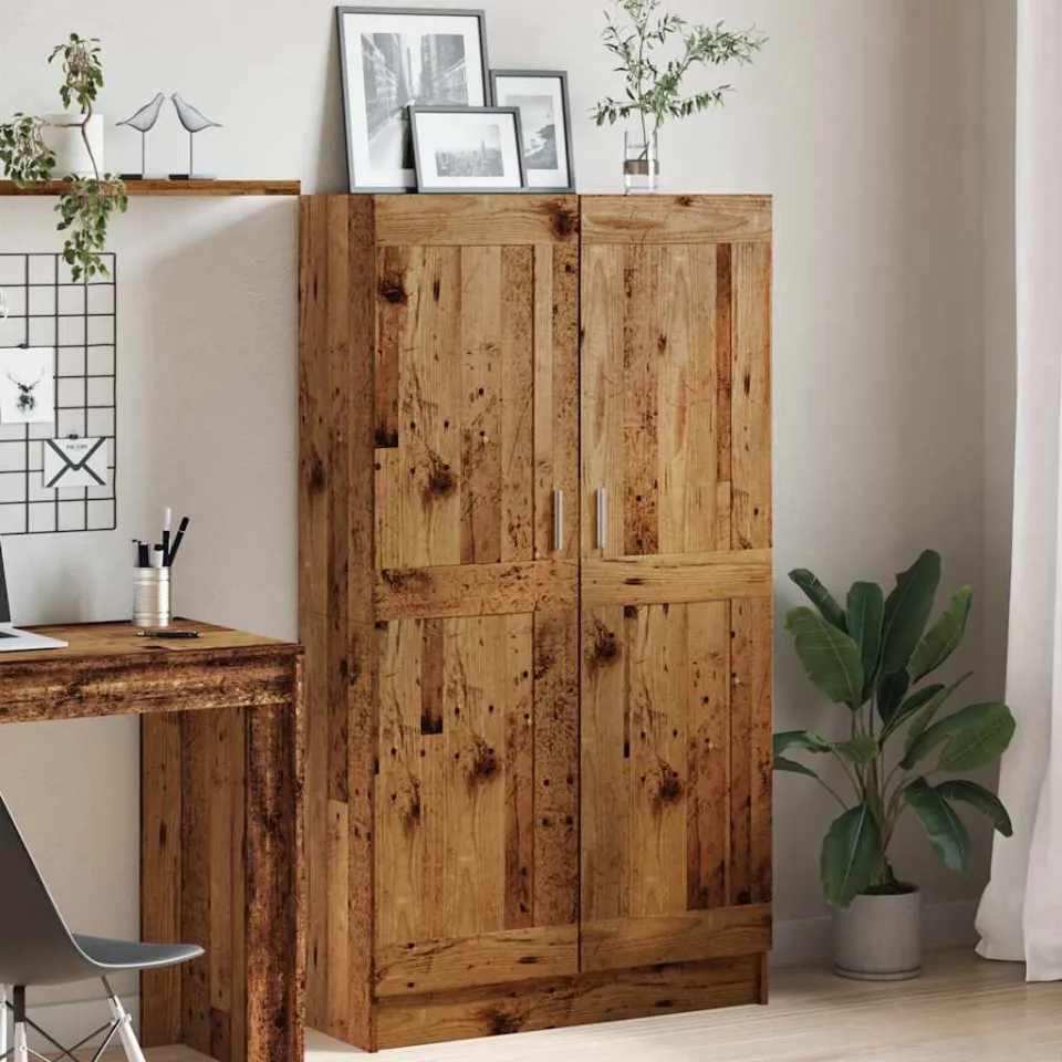 vidaXL Boekenkast 82,5x30,5x150 cm bewerkt hout oud houtkleurig bruin, foto 4