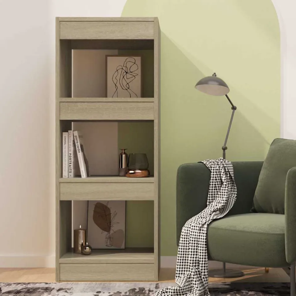 vidaXL Boekenkast/kamerscherm 40x30x103 cm bewerkt hout sonoma eiken, foto 3