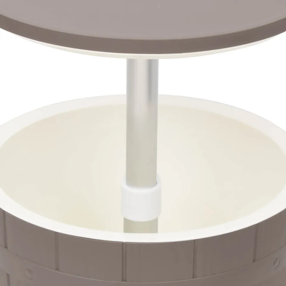 vidaXL IJskoeltafel 3-in-1 polypropeen lichtbruin bruin, foto 4