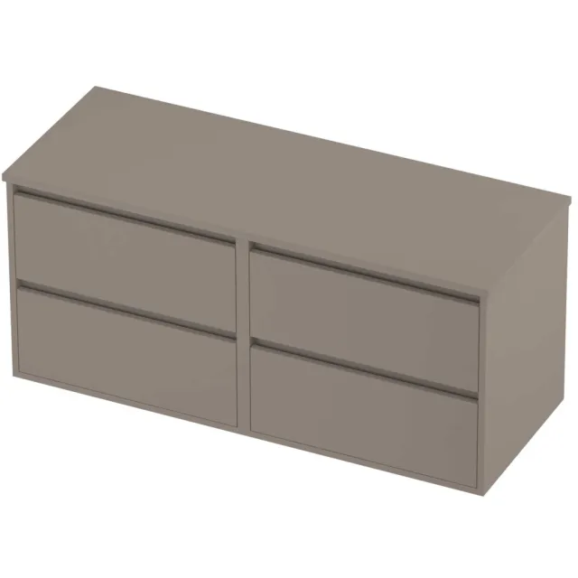 Proline Deck Badmeubelset Greeploos Symmetrisch Kader 120x46x54 cm Clay Beige