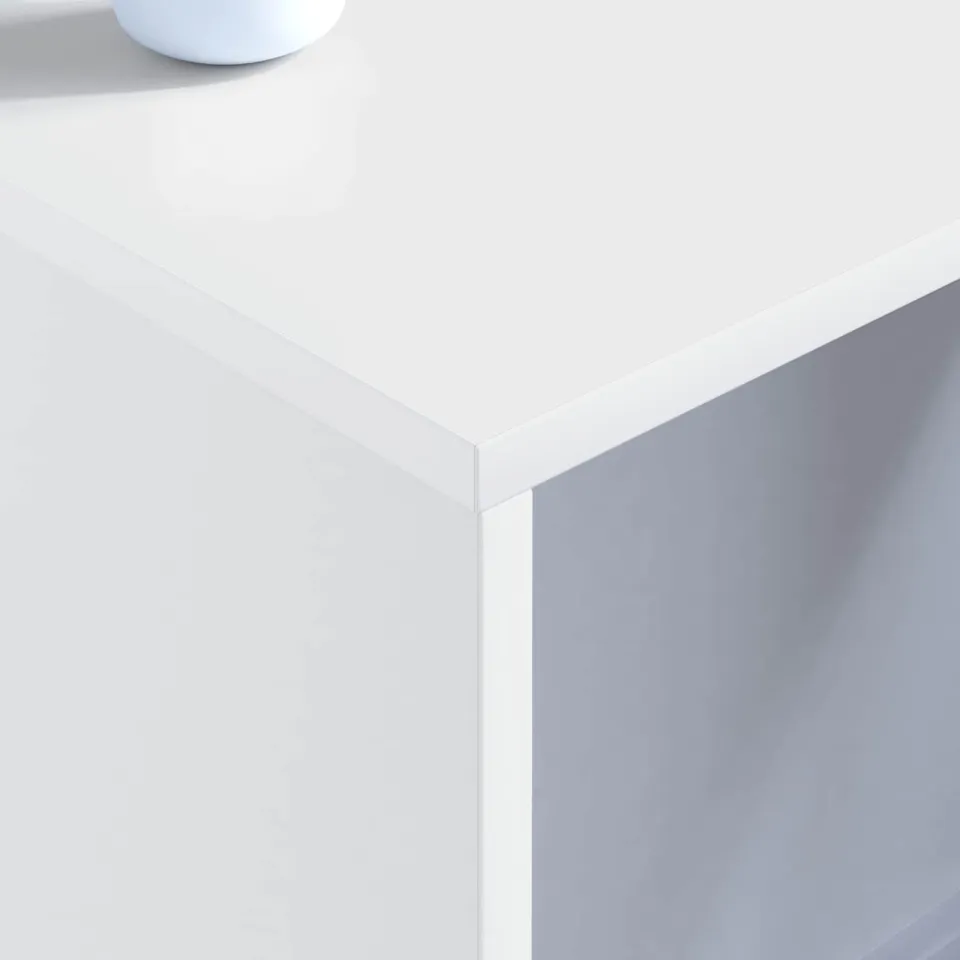 vidaXL Wandbureau Wit 80 x 45 x 30 cm Bewerkt hout, foto 4