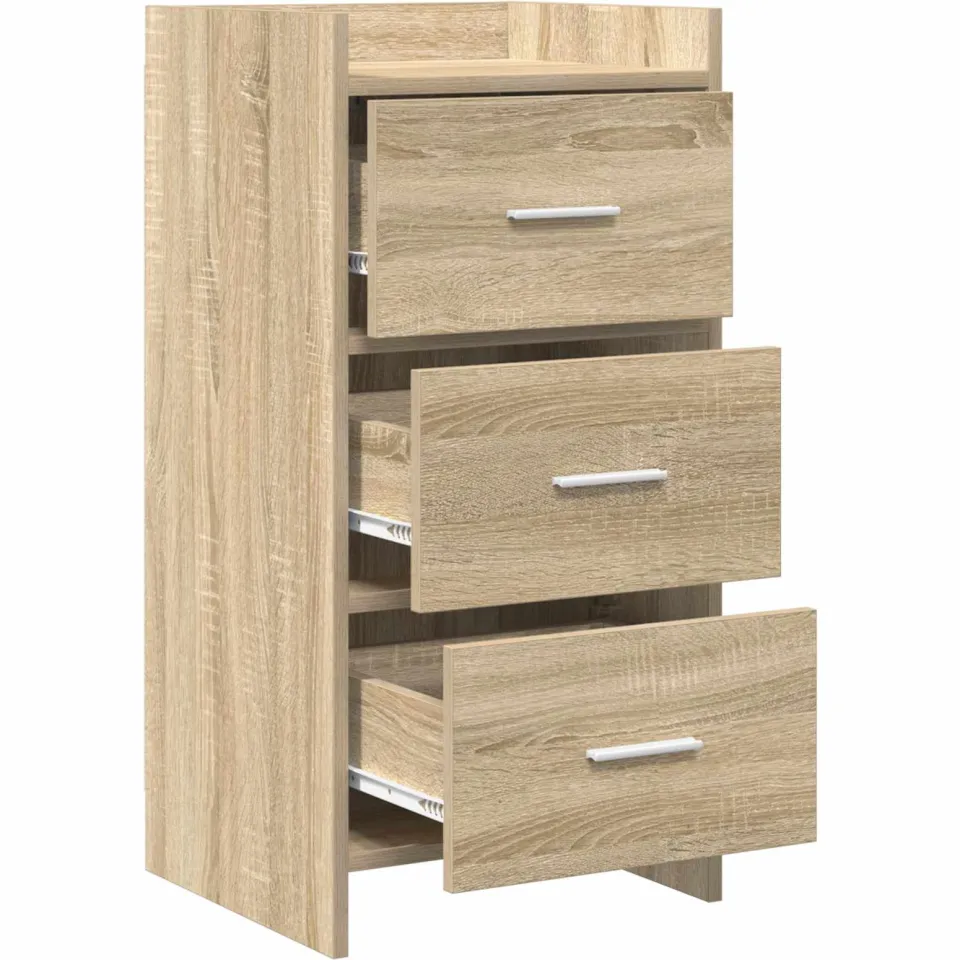 vidaXL Dressoir Sonoma Eiken 40 x 36 x 80 cm Bewerkt hout, foto 3