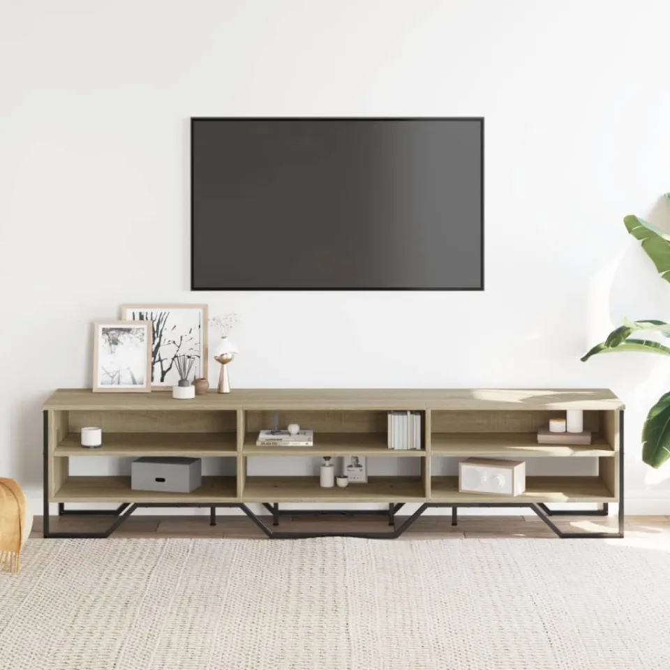 vidaXL Tv-meubel 180x34x41 cm bewerkt hout sonoma eikenkleurig, foto 2