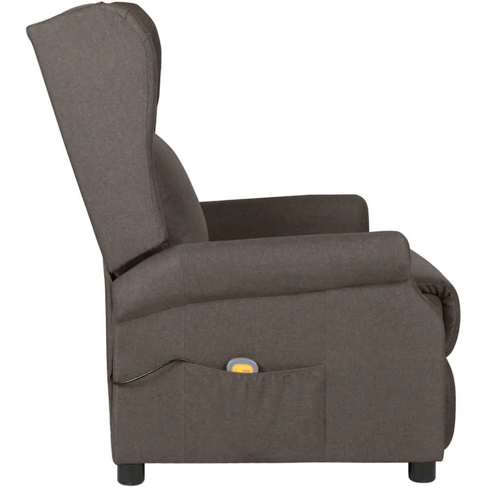 vidaXL Massagestoel stof bruin, foto 4