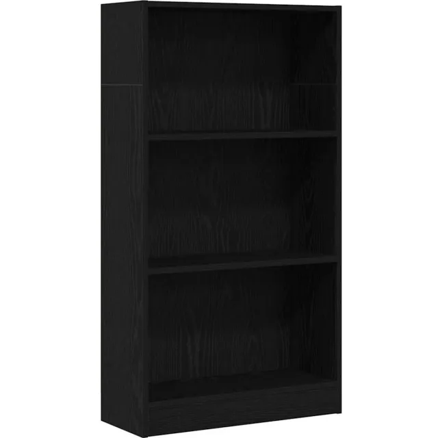 vidaXL Boekenkast - Zwart - Eiken - 60x24x109 - cm - Engineered - Wood Zwarte eik