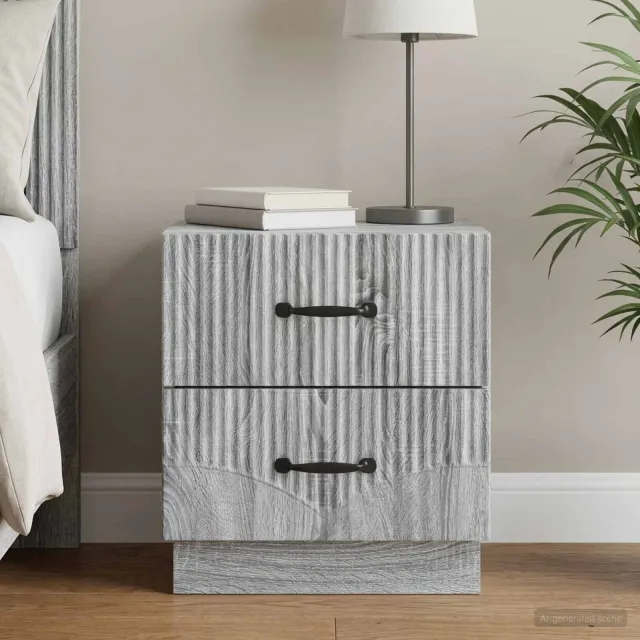 vidaXL Nachtkastje Grijs sonoma 43 x 34,5 x 44,5 cm Bewerkt hout, foto 2