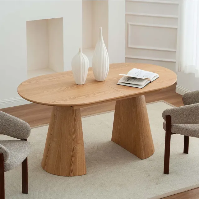 Milton & Oldbrook Verlengbare Eettafel 160-200 cm Furnas Eikenfineer Hout