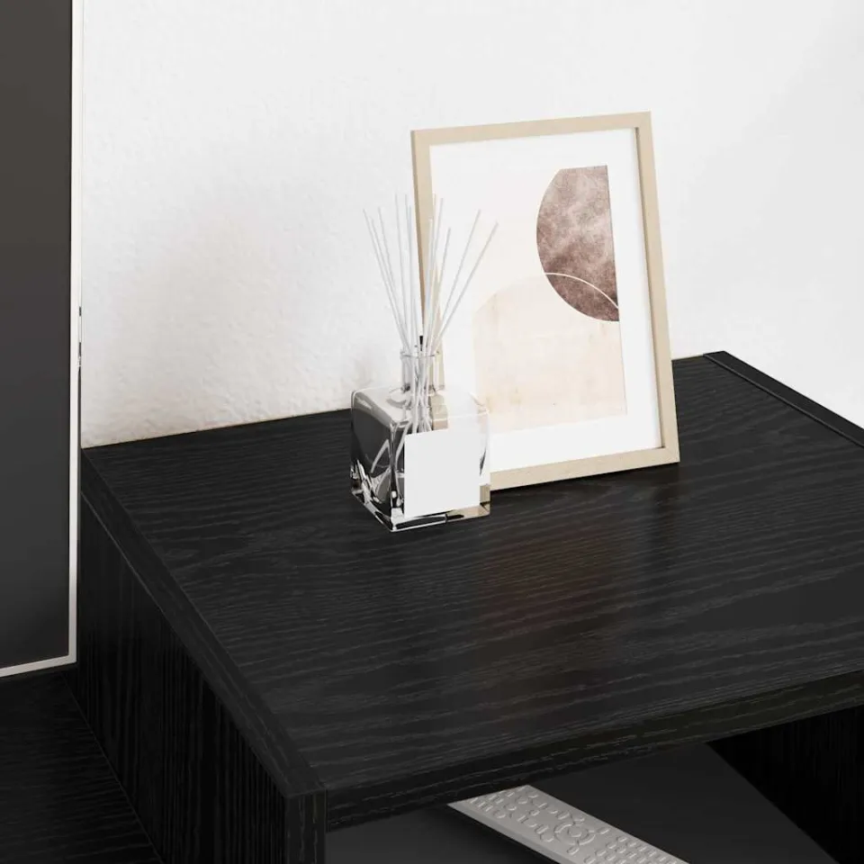 vidaXL TV-kast 160 x 35 x 55 cm Zwart Eiken Bewerkt hout, foto 4