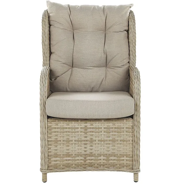 Beliani PONZA - Loungeset voor 2 - Taupe - PE rotan Natuurlijk