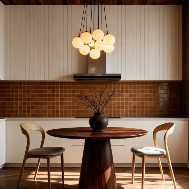 Wishdor Eetkamerstoelen set van 2 - Gestoffeerde zitting met schuimvulling - Gebogen rugleuning en schuine poten - Modern design voor eetkamer en woonkamer - Hout en stof - Naturel en gebroken wit - 51,5 x 53 x 80,5 cm Naturel / gebroken wit