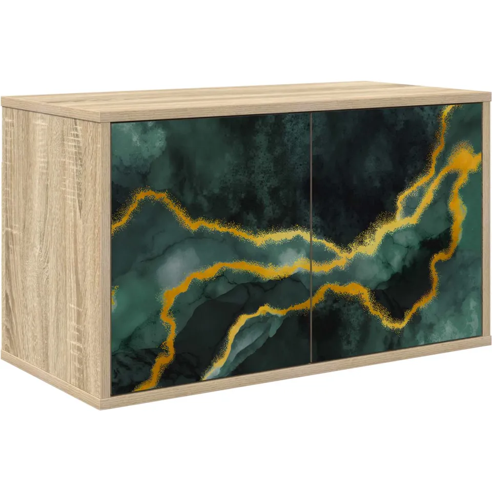 vidaXL Wandgemonteerd tv-meubel WIJHE 69 x 33 x 40 cm Sonoma Eiken, foto 3
