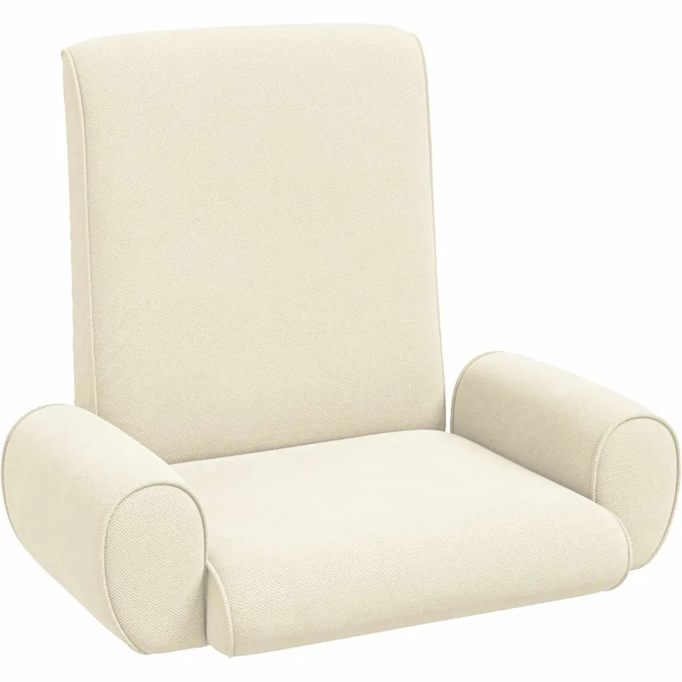 vidaXL Verstelbare vlo stoelen Crèmekleurig Grove Fluweel