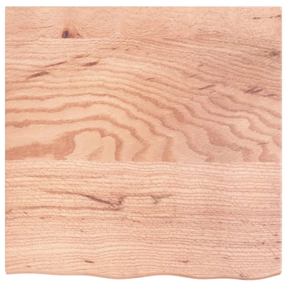 vidaXL Tafelblad 60x60x2 cm behandeld massief eikenhout lichtbruin