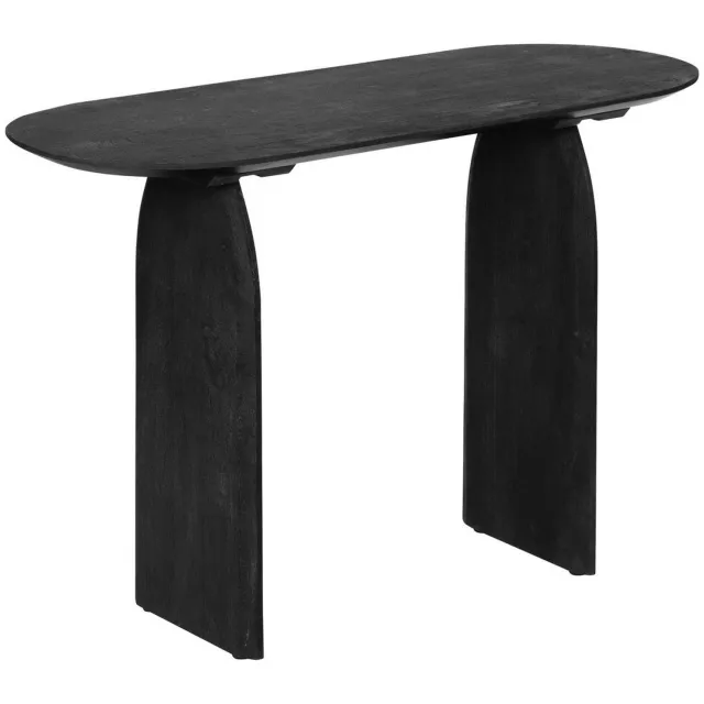 Atmosphera Créateur d'intérieur® Console met ovaal blad van mangohout ISANA Noir