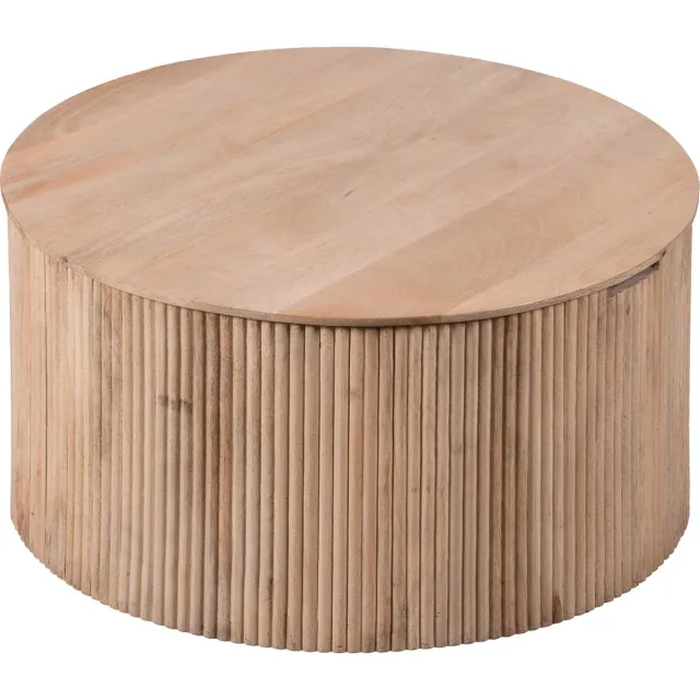 Lewis & Loft Salontafel Lonne - FSC®-gecertificeerd mangohout – Rond ⌀70– Naturel
