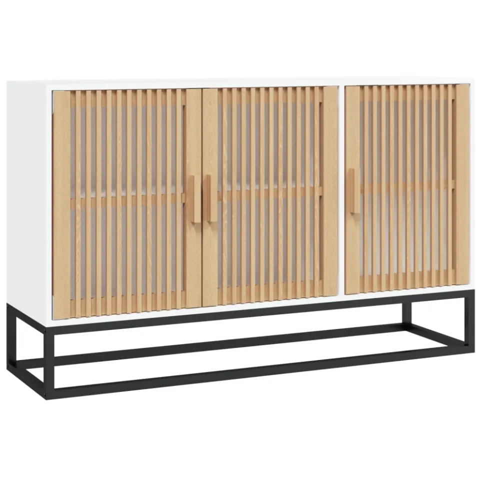 vidaXL Dressoir 105x30x65 cm bewerkt hout wit, foto 3