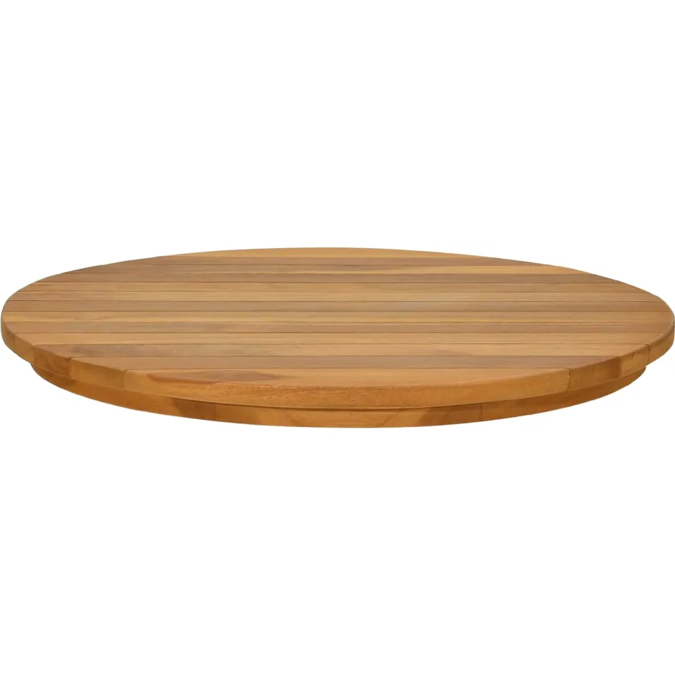 vidaXL Tafelblad Ø 50 x 3,5 Rond Massief Teakhout Naturel, foto 2