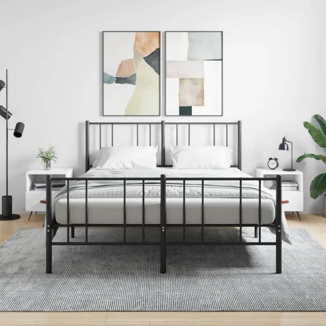 vidaXL Nachtkastjes 2 st 40x35x47,5 cm bewerkt hout wit, foto 2