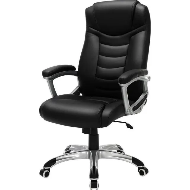 Acaza Bureaustoel - Versterkte Wielen – Ergonomisch - Zwart