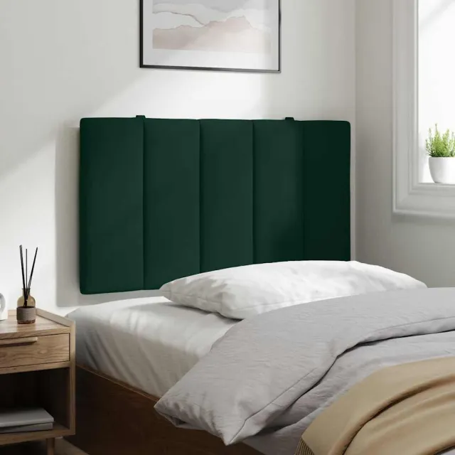 vidaXL Hoofdbordkussen "Hanko" 80 cm fluweel donkergroen