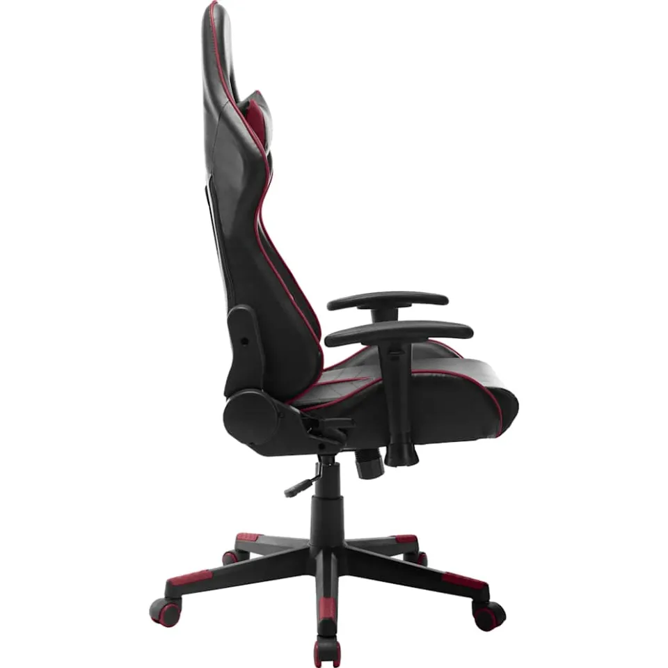 vidaXL Gamestoel kunstleer zwart en wijnrood, foto 3
