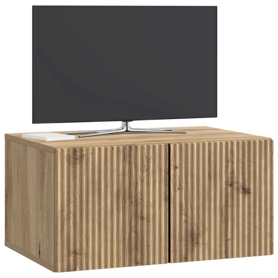 vidaXL Wandbeugel TV-kast 59,5 x 41 x 30 cm Artisanaal eiken Bruin