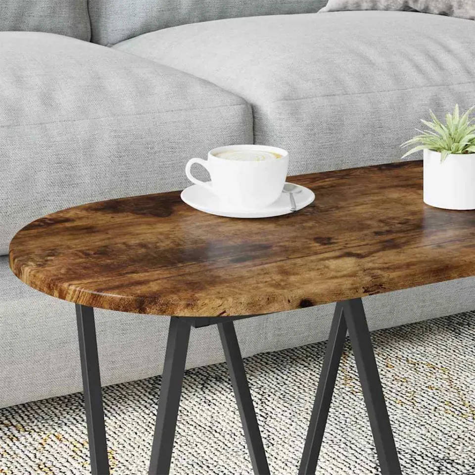 vidaXL Salontafel Gerookt eiken 80 x 40 x 40.5 cm, foto 4