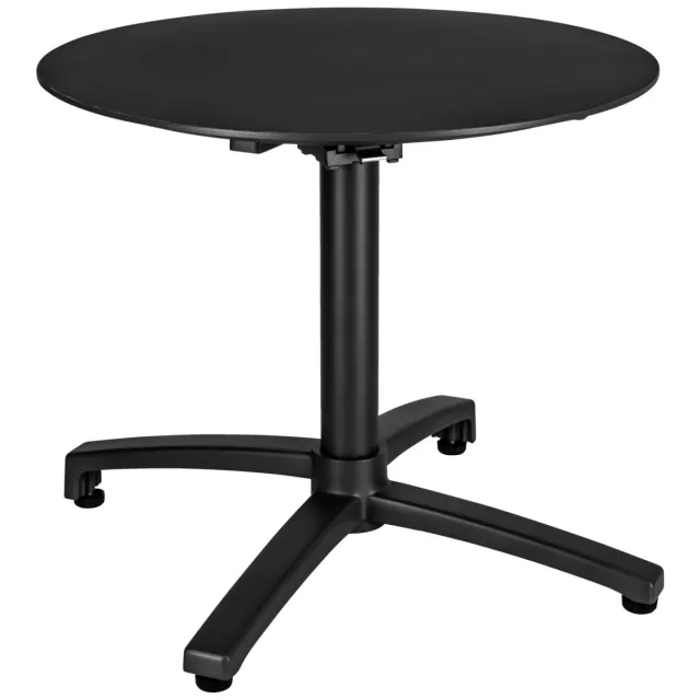Vega Aluminium loungetafel voor buiten Taipa rond; 60x50 cm (ØxH); Tafelblad zwart, frame zwart; rond