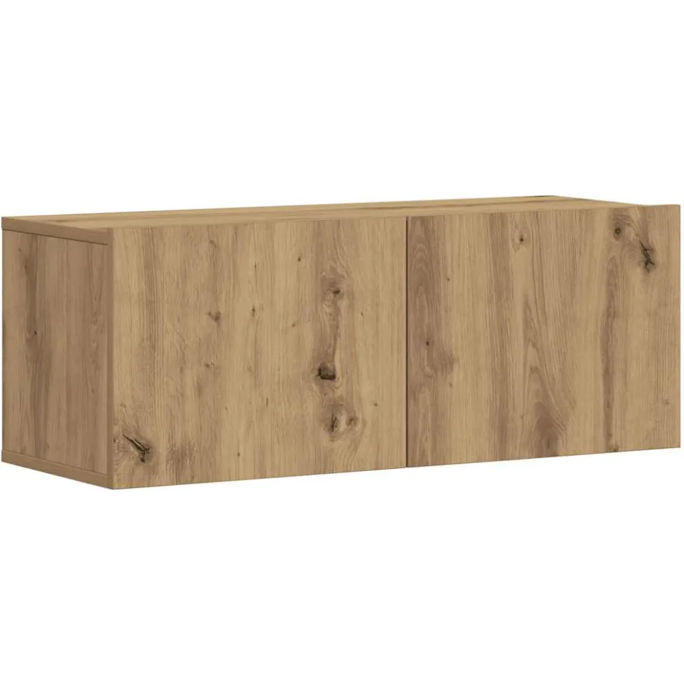 vidaXL Tv-wandkasten 3 st bewerkt hout artisanaal eikenkleurig, foto 3