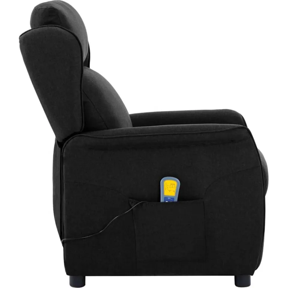 vidaXL Massagestoel Zwart 93.5 x 67.5 x 101.5 cm Stof, foto 4