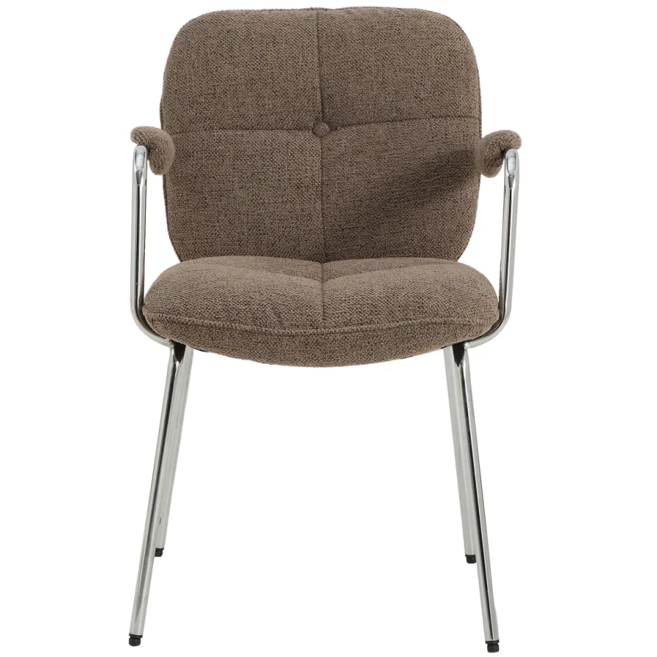 NOUS Living Chrome eetkamerstoel taupe