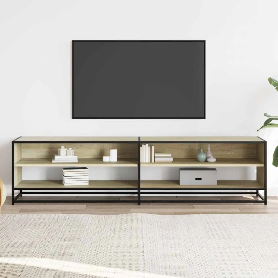 vidaXL Tv-meubel 180,5x40x46 cm bewerkt hout sonoma eikenkleurig, foto 2