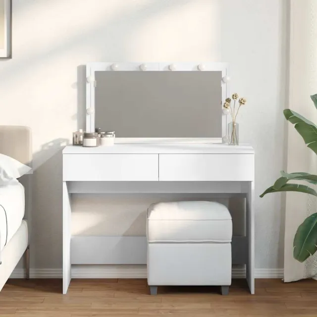 vidaXL Kaptafel met LED-verlichting 100x40x120 cm wit, foto 2