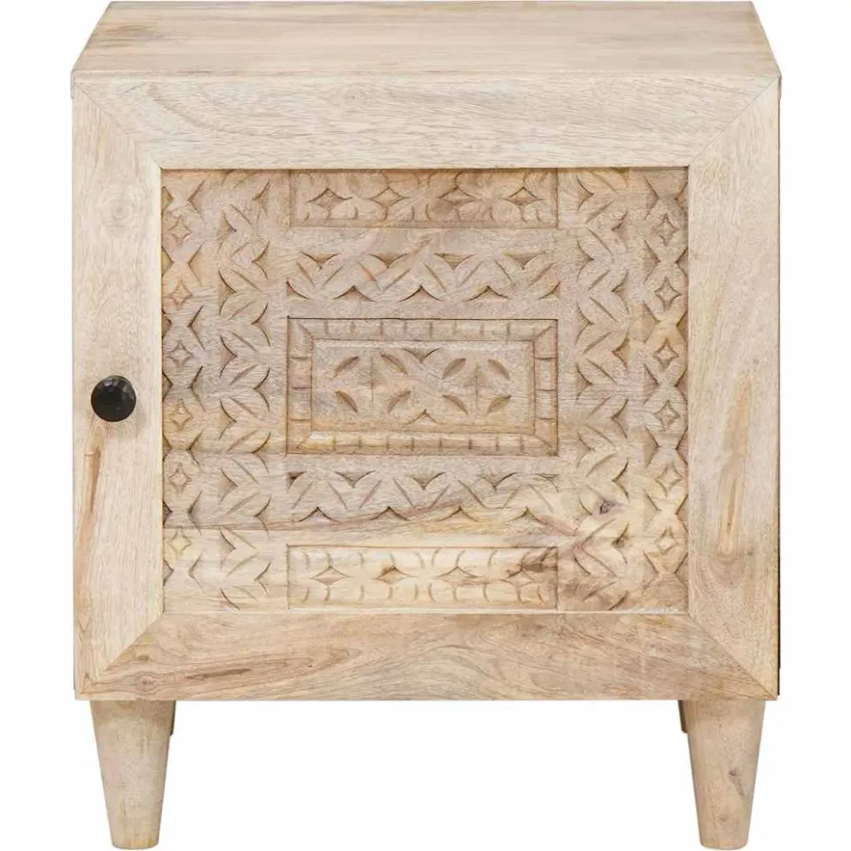vidaXL Nachtkastje Wit 80 x 50 x 40 cm Bewerkt hout, foto 3