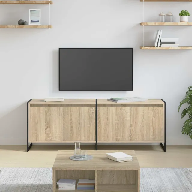 vidaXL TV-kast 140 x 36 x 49.5 cm Sonoma Bewerkt hout bruin, foto 2