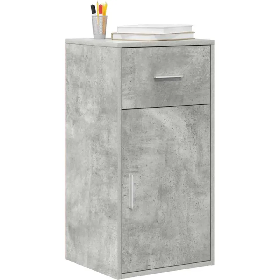 vidaXL Dressoir met lade Beton Grijs 38 x 34 x 75 cm
