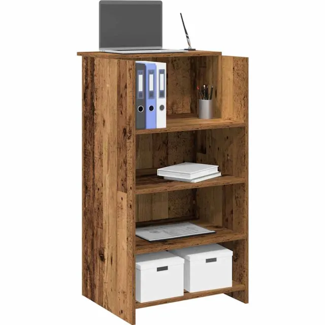 vidaXL Receptiebalie 55x50x103,5 cm bewerkt hout oud houtkleurig Bruin