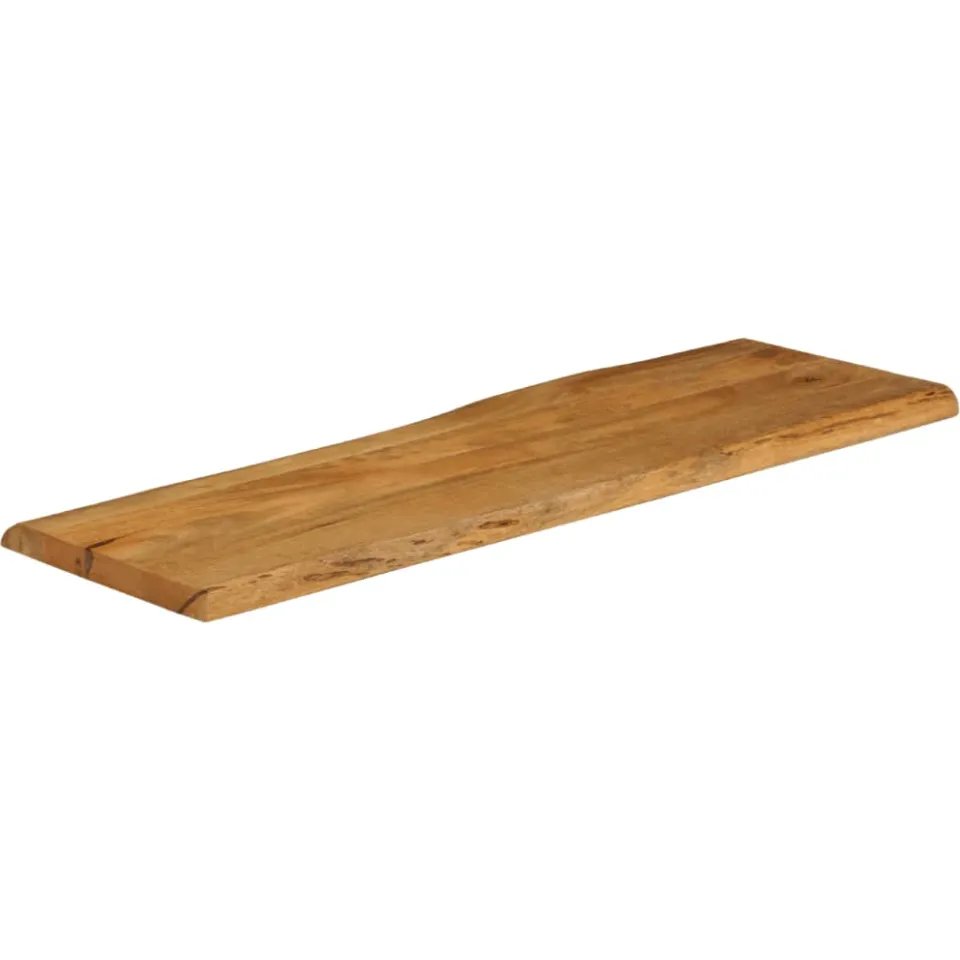 vidaXL Tafelblad met natuurlijke rand 120x40x2,5 cm massief mangohout Bruin