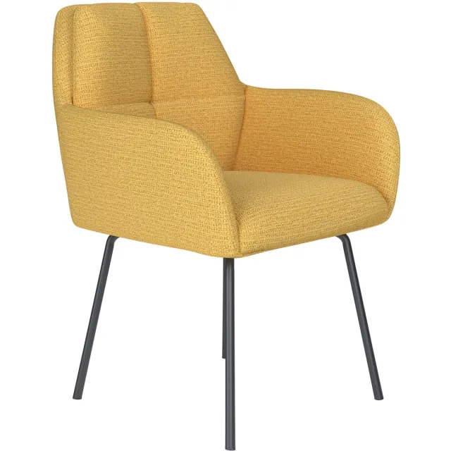 Housecraft Living Pete Eetkamerstoel Metaal Okergeel - Geel
