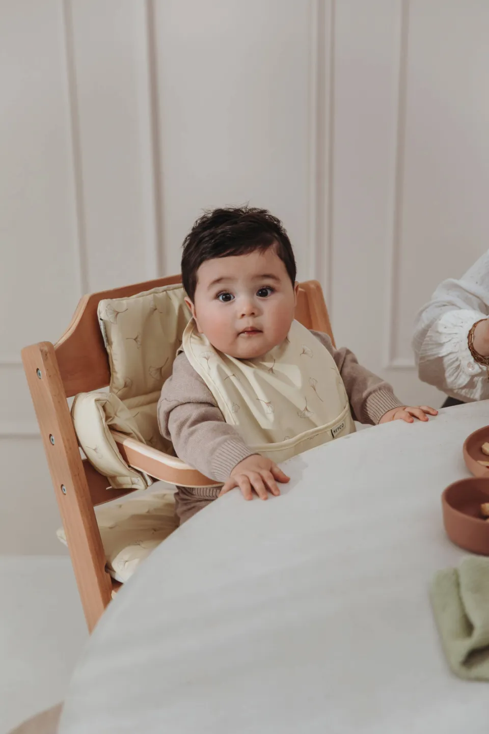 Meyco Ginkgo stoelverkleiner soft sand, foto 6