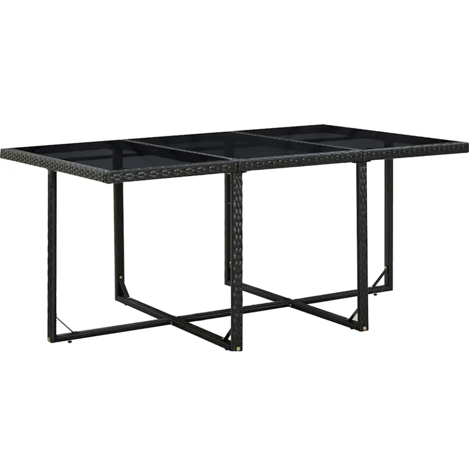 vidaXL 11-delige Tuinset met kussens poly rattan zwart, foto 4