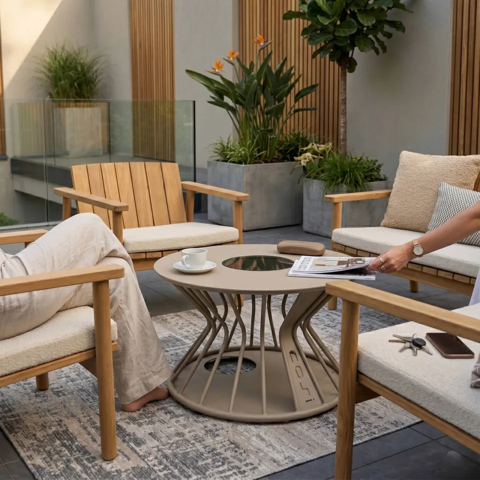 Studio LIVIT loungeset Balok teak naturel (hout), foto 4